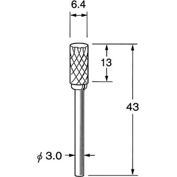 超硬カッター シャンク径3mm リューター(日本精密機械工作)