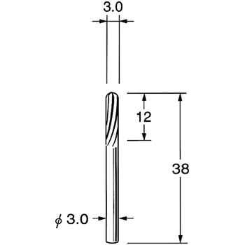 超硬カッター シャンク径3mm リューター(日本精密機械工作)