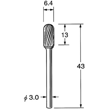 超硬カッター シャンク径3mm リューター(日本精密機械工作)