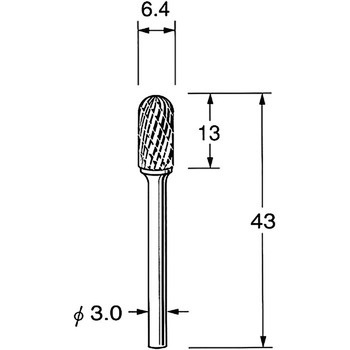 超硬カッター シャンク径3mm リューター(日本精密機械工作)