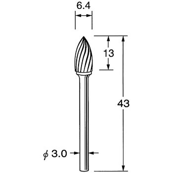 超硬カッター シャンク径3mm リューター(日本精密機械工作)