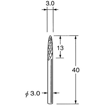 超硬カッター シャンク径3mm リューター(日本精密機械工作)