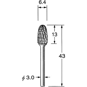 超硬カッター シャンク径3mm リューター(日本精密機械工作)