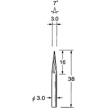超硬カッター シャンク径3mm リューター(日本精密機械工作)