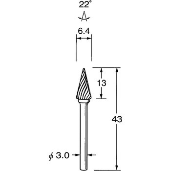超硬カッター シャンク径3mm リューター(日本精密機械工作)