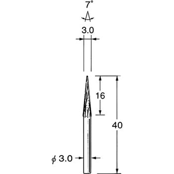 超硬カッター シャンク径3mm リューター(日本精密機械工作)