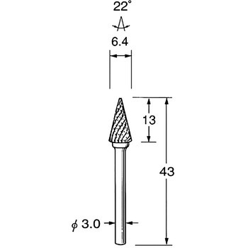 超硬カッター シャンク径3mm リューター(日本精密機械工作)