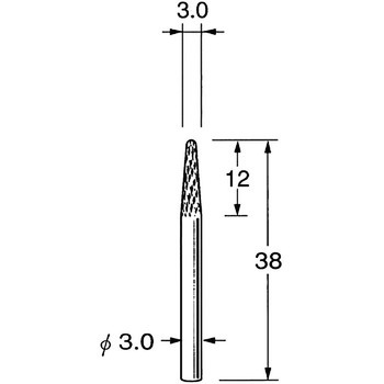 超硬カッター シャンク径3mm リューター(日本精密機械工作)