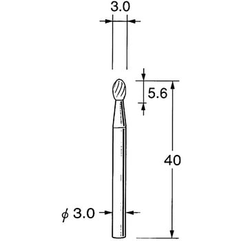 超硬カッター シャンク径3mm リューター(日本精密機械工作)