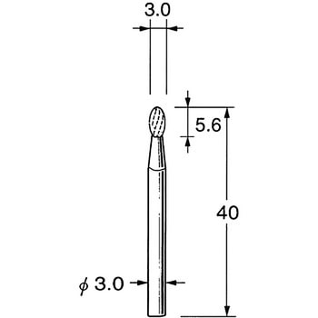 超硬カッター シャンク径3mm リューター(日本精密機械工作)