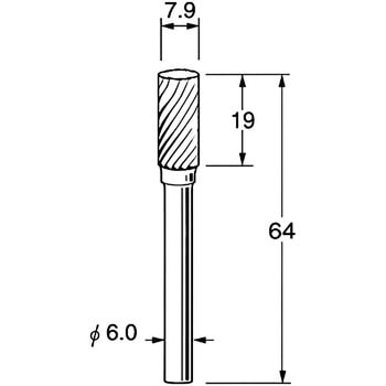 超硬カッター シャンク径6mm リューター(日本精密機械工作)