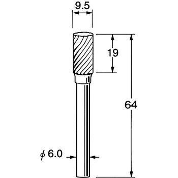 超硬カッター シャンク径6mm リューター(日本精密機械工作)
