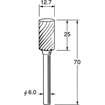 超硬カッター シャンク径6mm リューター(日本精密機械工作)