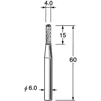 超硬カッター シャンク径6mm リューター(日本精密機械工作)