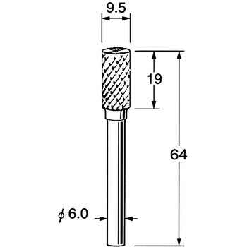 超硬カッター シャンク径6mm リューター(日本精密機械工作)