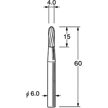 超硬カッター シャンク径6mm リューター(日本精密機械工作)