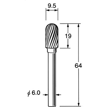 超硬カッター シャンク径6mm リューター(日本精密機械工作)