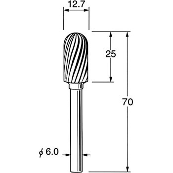超硬カッター シャンク径6mm リューター(日本精密機械工作)