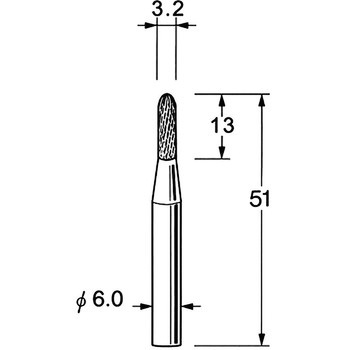超硬カッター シャンク径6mm リューター(日本精密機械工作)