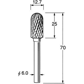 超硬カッター シャンク径6mm リューター(日本精密機械工作)