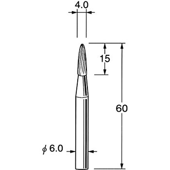 超硬カッター シャンク径6mm リューター(日本精密機械工作)