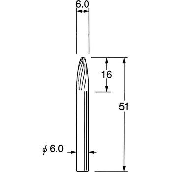 超硬カッター シャンク径6mm リューター(日本精密機械工作)
