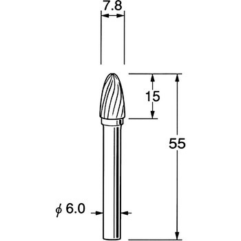 超硬カッター シャンク径6mm リューター(日本精密機械工作)