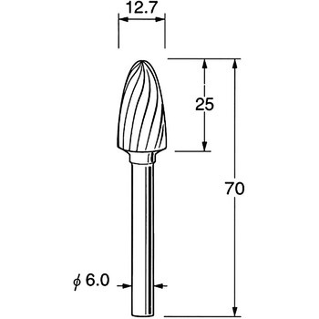 超硬カッター シャンク径6mm リューター(日本精密機械工作)