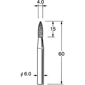 超硬カッター シャンク径6mm リューター(日本精密機械工作)