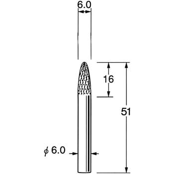 超硬カッター シャンク径6mm リューター(日本精密機械工作)