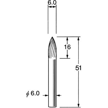 超硬カッター シャンク径6mm リューター(日本精密機械工作)