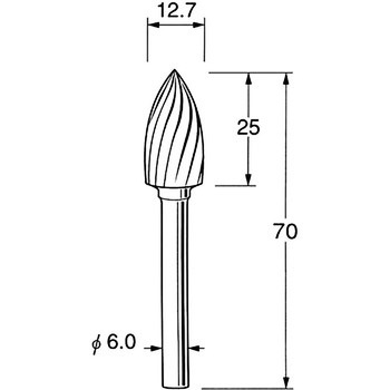 超硬カッター シャンク径6mm リューター(日本精密機械工作)