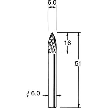 超硬カッター シャンク径6mm リューター(日本精密機械工作)