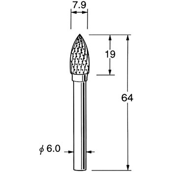 超硬カッター シャンク径6mm リューター(日本精密機械工作)
