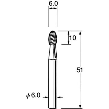 超硬カッター シャンク径6mm リューター(日本精密機械工作)
