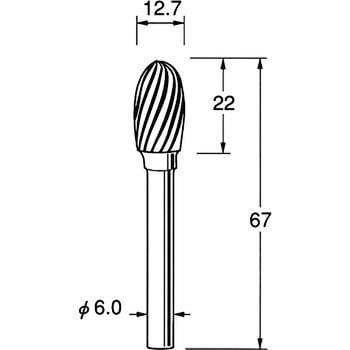超硬カッター シャンク径6mm リューター(日本精密機械工作)