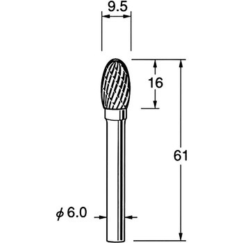 超硬カッター シャンク径6mm リューター(日本精密機械工作)