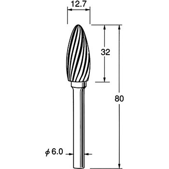 超硬カッター シャンク径6mm リューター(日本精密機械工作)
