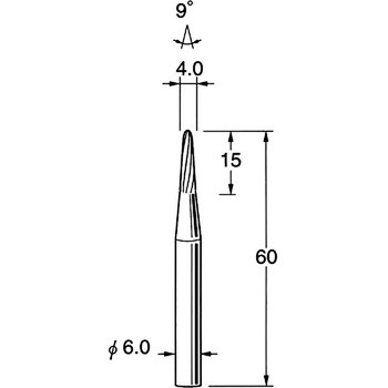 超硬カッター シャンク径6mm リューター(日本精密機械工作)