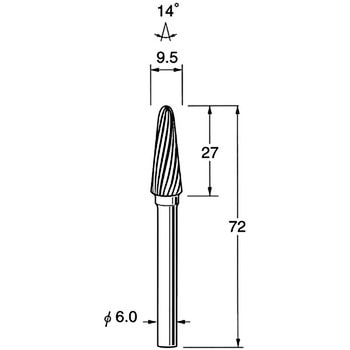 超硬カッター シャンク径6mm リューター(日本精密機械工作)