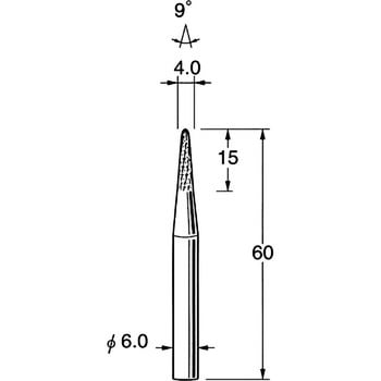 超硬カッター シャンク径6mm リューター(日本精密機械工作)