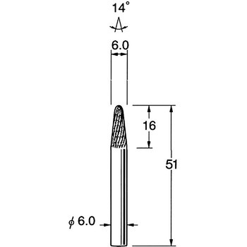 超硬カッター シャンク径6mm リューター(日本精密機械工作)