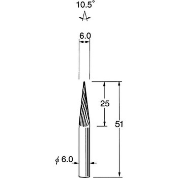 超硬カッター シャンク径6mm リューター(日本精密機械工作)