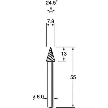 超硬カッター シャンク径6mm リューター(日本精密機械工作)