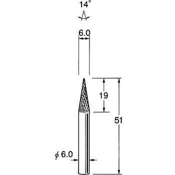超硬カッター シャンク径6mm リューター(日本精密機械工作)