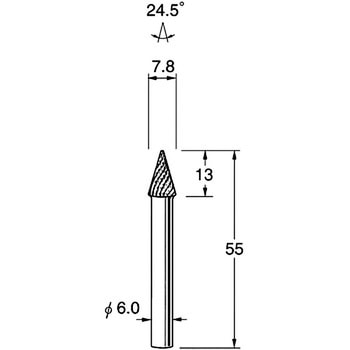 超硬カッター シャンク径6mm リューター(日本精密機械工作)