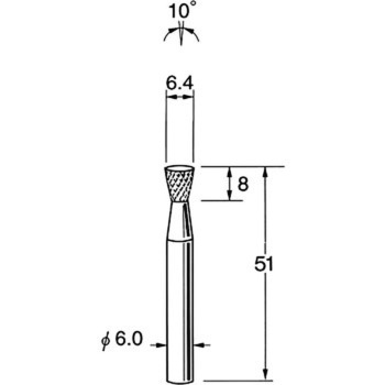 超硬カッター シャンク径6mm リューター(日本精密機械工作)