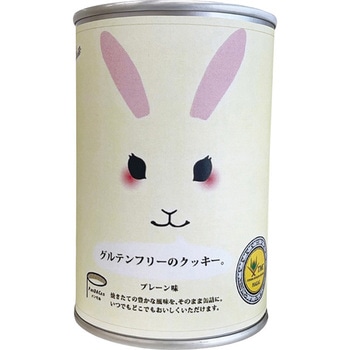 グルテンフリークッキーの缶詰 プレーン味 単品 フェイス