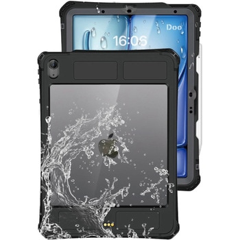 iPad Air(M2)11インチ対応 防水防塵耐衝撃ケース ブラック エムディーエス