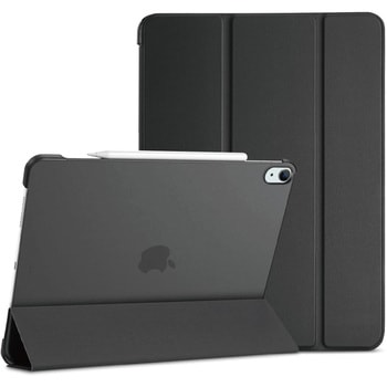iPad Air 13 2024専用 背面クリアフラップケース ブラック - エムディーエス